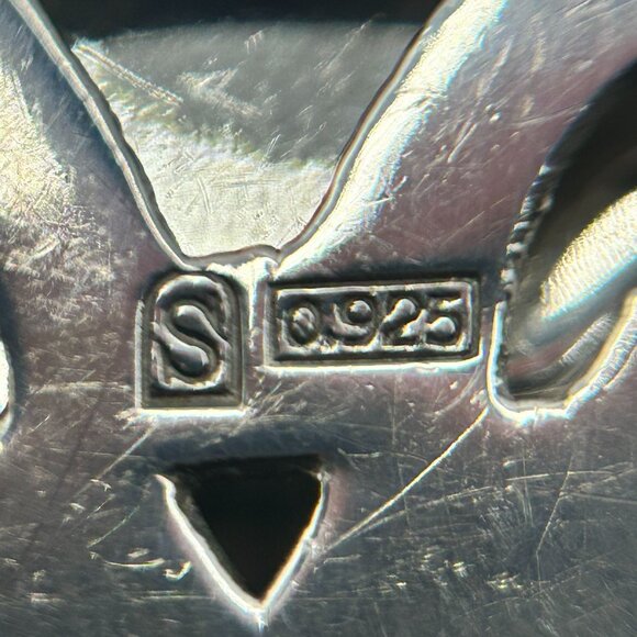 Antique Chronex Marcasite & 925 Sterling Silver Fur-Clip Watch - Windup Movement - Picture 6 of 6